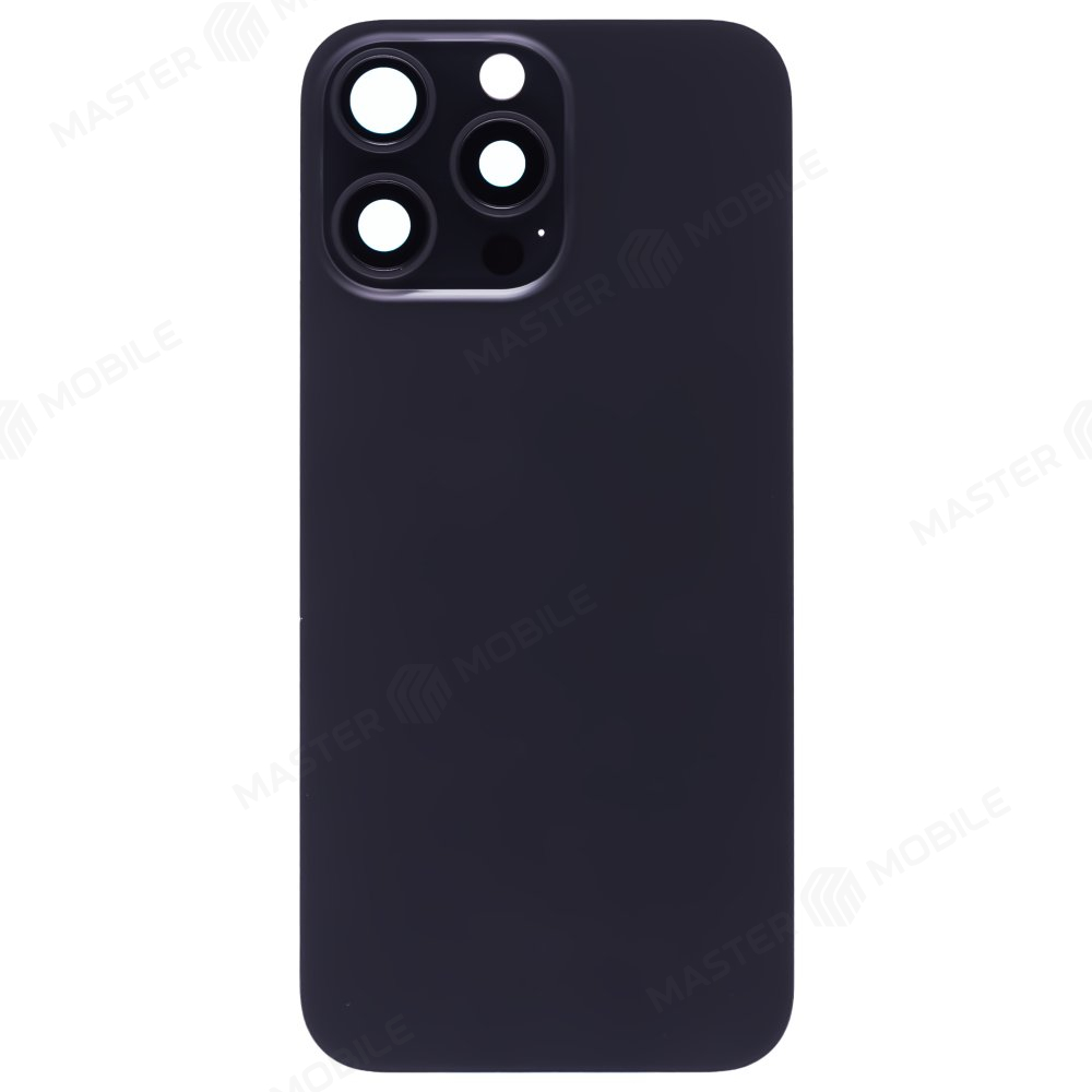 Задняя крышка для Apple iPhone 16 Pro Max (черный) (в сборе со стеклом камеры) (Premium)