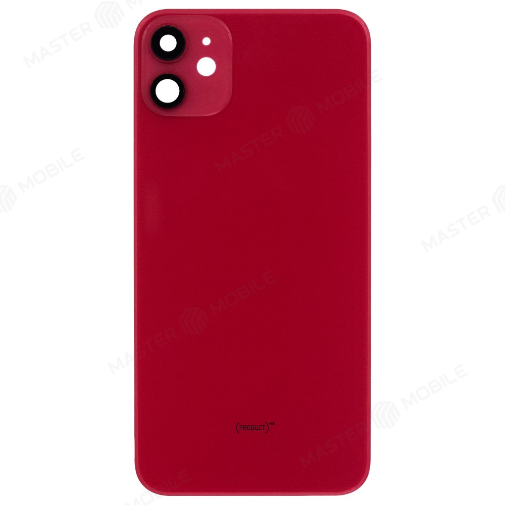 Задняя крышка для Apple iPhone 11 (красный) (в сборе со стеклом камеры) (Premium)
