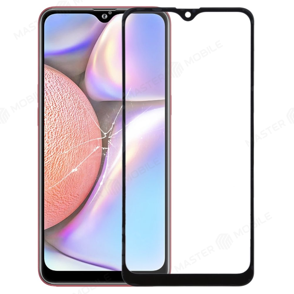 Стекло модуля для Samsung A107 Galaxy A10s + OCA (черный)