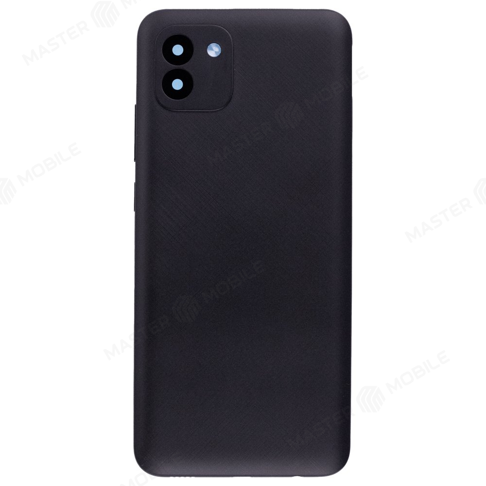 Задняя крышка для Samsung A035 Galaxy A03 (черный) (в сборе со стеклом камеры)